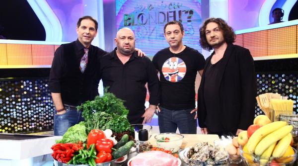 scarlatescu bontea si dumitrescu se pun cu blondele dan negru culoarea parului nu conteaza ci cat de determinat esti sa te bati in cultura generala gastronomica cu 3 bucatari celebri
