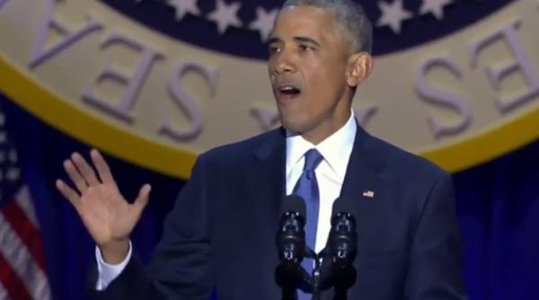 obama si a rostit discursul de adio in fata a 18 000 de oameni la chicago