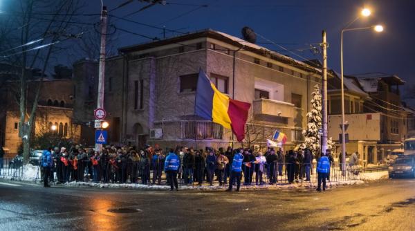 protest bucuresti peste 300 de persoane la palatul cotroceni
