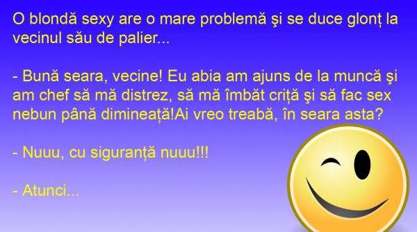 bancul zilei e cu blonde sau cu blonzi