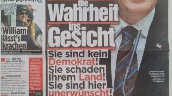 bild cel mai mare cotidian din germania il sfideaza pe prima pagina pe erdogan