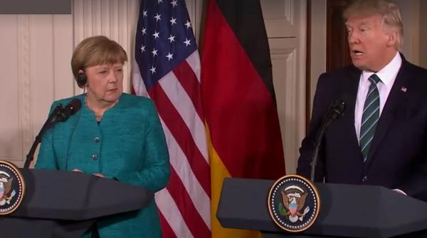 intalnire trump merkel presedintele american critica tarile membre nato dar apreciaza germania
