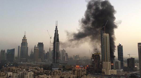 un nou incendiu in dubai in apropiere de cea mai inalta cladire din lume burj khalifa