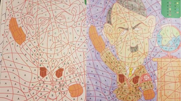 o carte de colorat cu adolf hitler retrasa din magazile