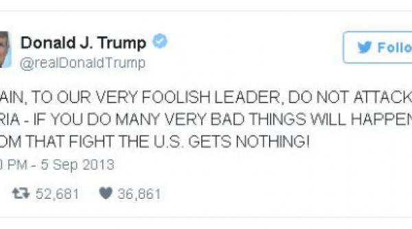trump ii cerea in 2013 neghiobului obama sa nu atace siria
