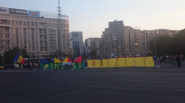 un nou protest in piata victoriei manifestantii nemultumiti de amendamentele la legea gratierii