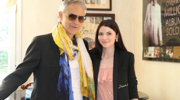anca lungu a fost acasa la andrea bocelli