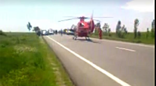 grav accident rutier la scornicesti o femeie transportata cu elicopterul smurd la spital