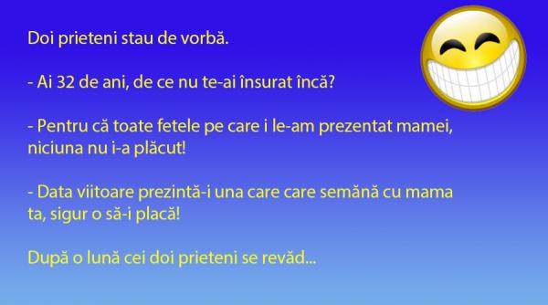 bancul zilei o nevasta perfecta pentru mama