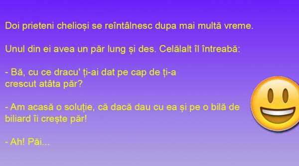 bancul zilei bile cu par