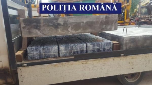 satu mare tigari de contrabanda ascunse in betoane descoperite de politisti