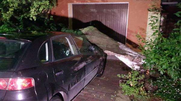 furtuna a facut ravagii in arad a lasat in urma case fara tigle copaci rupti masini avariate zone fara curent electric