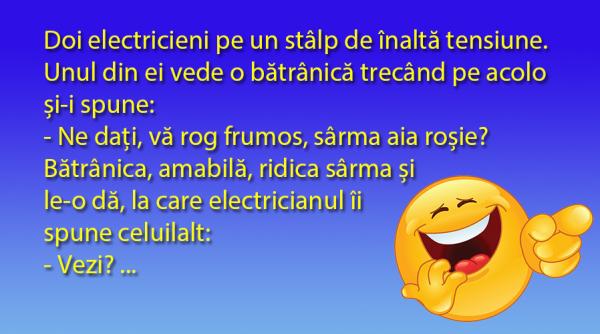 bancul zilei amabilitate electrizanta