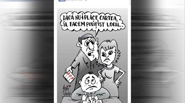 politist luat in vizor pentru o gluma cu politisti