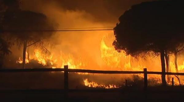 spania dezastru in zona parcului natural donana 2 100 de persoane evacuate din calea flacarilor