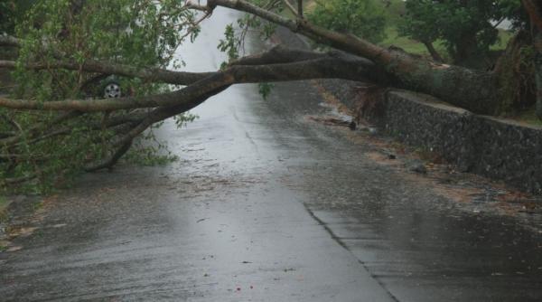 furtuna in giurgiu acoperisuri smulse de vant case si strazi inundate copaci si doborati de ploaie si grindina