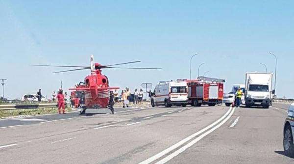 carambol pe litoral in apropierea podului dintre olimp si mangalia