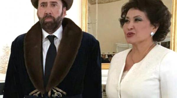 nicolas cage tinta glumelor dupa ca a aparut imbracat in costum kazah