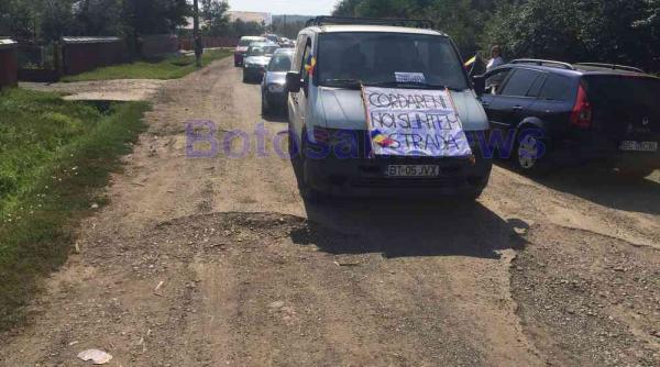 protest de amploare al soferilor din judetului botosani