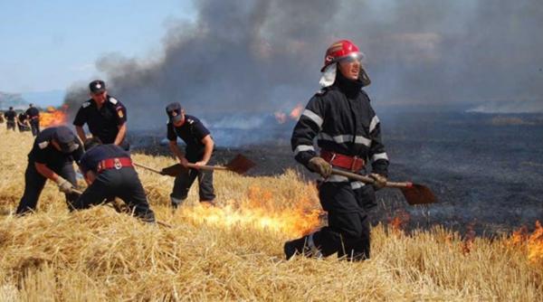 un incendiu de vegetatie afecteaza circulatia rutiera pe dn4