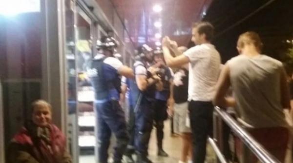 interventie in forta a politistilor in centrul capitalei un soldat american a fost implicat in incident