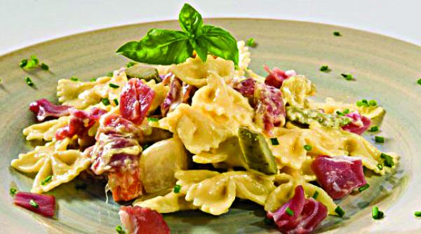 reteta zilei salata de paste barilla farfalle cu prosciutto crudo