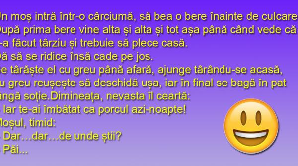 bancul zilei un mos si prea multe beri