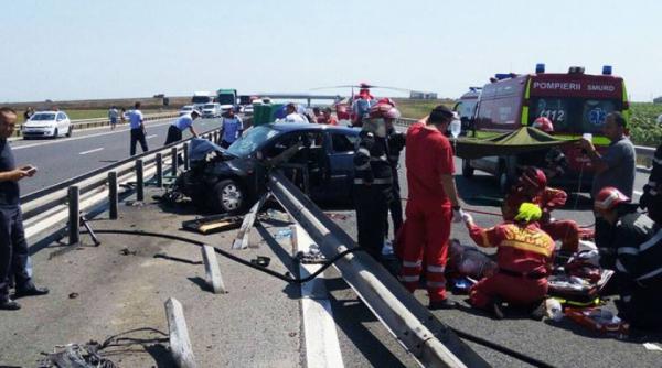 o soferita a fugit de la locul accidentului dupa ce a provocat un incident grav pe autostrada a4