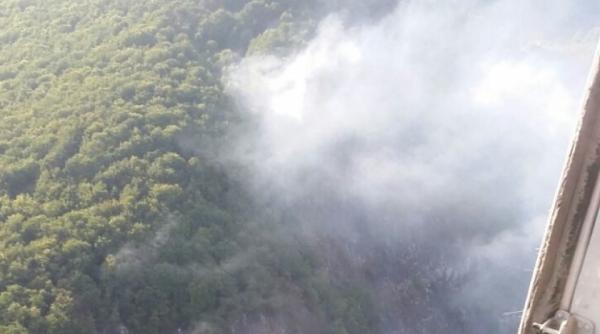 arde padurea la hunedoara incendiu de vegetatie intr o zona greu accesibila pentru pompieri