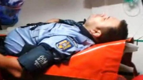 politist taiat cu sabia la iasi agresorul a fost oprit cu focuri de arma