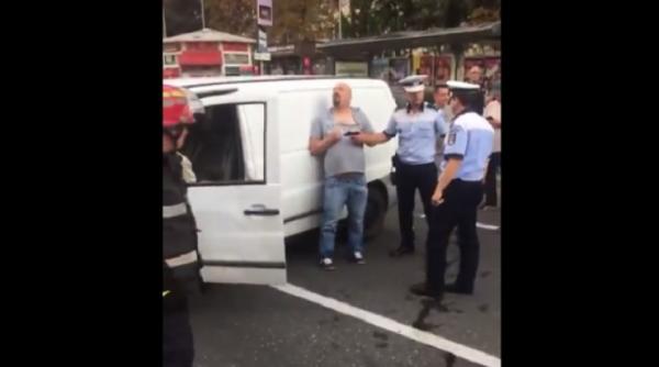 un sofer beat la un pas de a fi batut de oamenii care l au oprit sa fuga de la locul unui accident pe care l a provocat