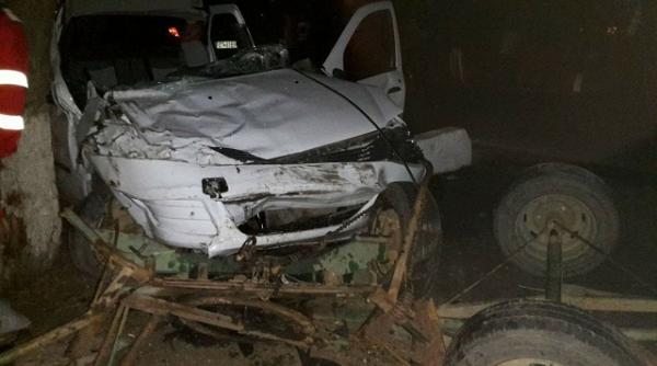 olt grav accident in localitatea comani unde o masina a lovit o caruta o persoana decedata