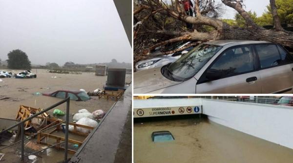 ciclonul care va lovi romania face acum ravagii in croatia