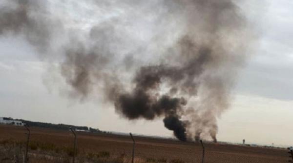 accident aviatic in spania un avion militar s a prabusit iar pilotul a murit sub privirile sotiei si copilului sau