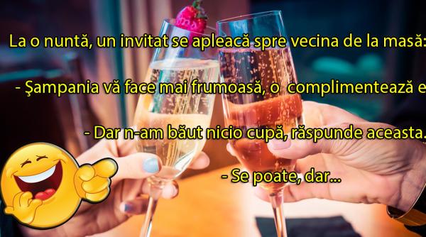 bancul zilei sampania ajuta la frumusete