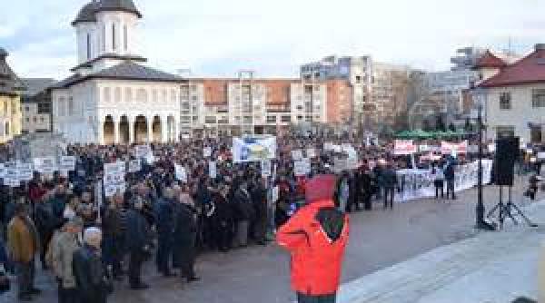 sibiu 50 de protestari la mitingul impotriva psd