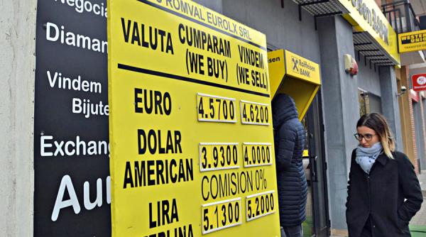leul la cea mai slaba cotatie din ultimii 5 ani bnr a anuntat un curs de 4 6198 lei euro