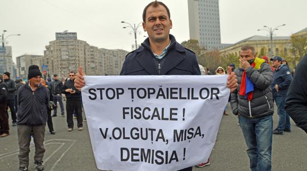 protest in piata victoriei fata de oug de modificare a codului foscal