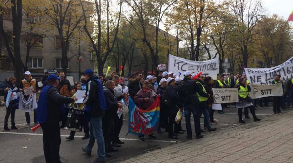 protest de amploare a sindicatului bns in timisoara fata de modificarile codului fiscal