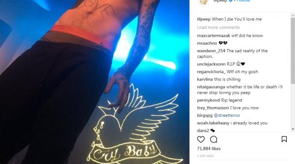 rapperul lil peep a murit la varsta de 21 de ani
