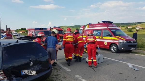 alba o persoana decedata si trei ranite intr un accident pe dn1 cu trei autoturisme implicate