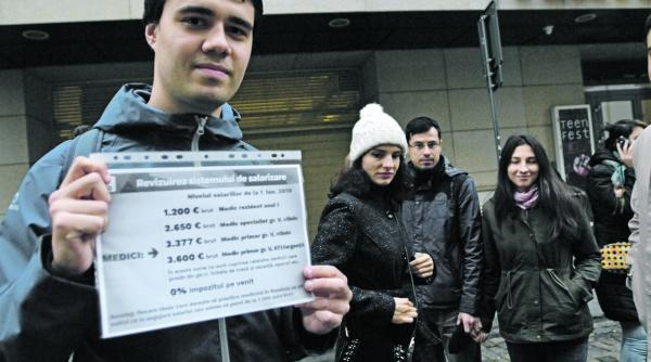 medicinistii dau examene si protesteaza in aceeasi zi