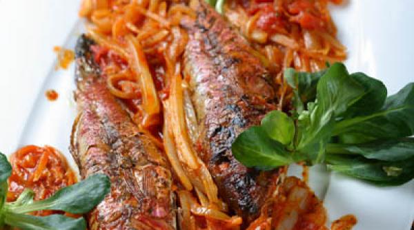 reteta zilei pastrav in sos picant