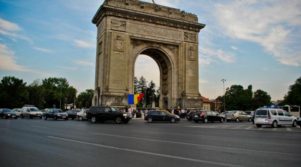 antrenament general la arcul de triumf pentru parada militara de 1 decembrie