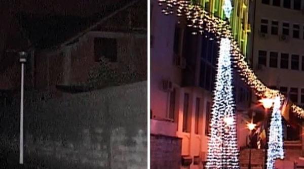 caz socant luminitele de sarbatori din targu jiu au lasat in bezna mai multe cartiere ale orasului