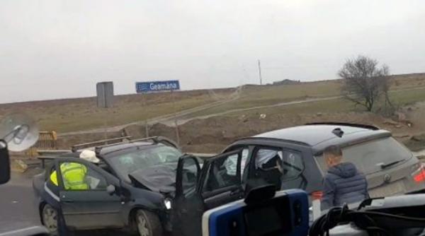 accidentul de pe dn1 provocat de o soferita de 20 de ani sensul de mers spre sibiu in continuare blocat