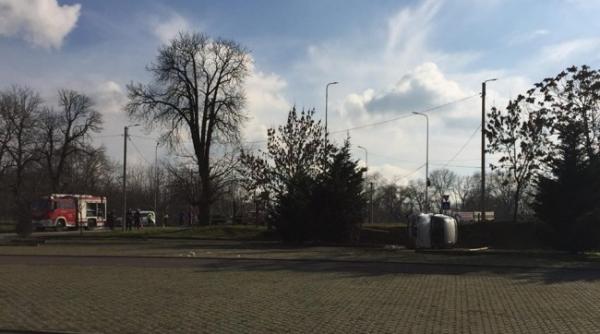 conducta de gaz rupta in urma unui accident rutier