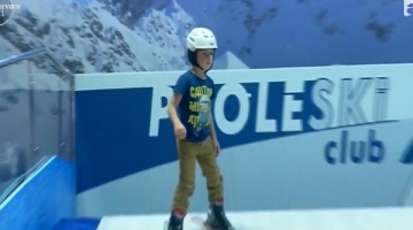 inedit la brasov copiii invata sa schieze in tricou in cel mai nou parc de distractii acoperit