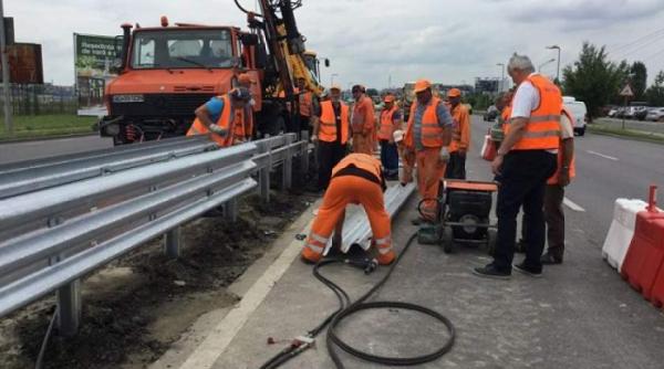 atentie soferi se fac lucrari de asfaltare pe autostrada bucuresti pitesti