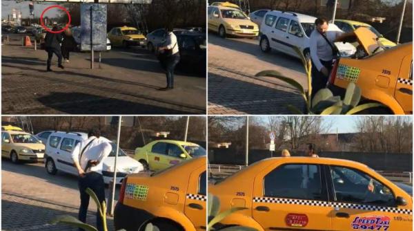 spaima la otopeni un taximetrist a scos pistolul la clienti dupa ce i a lovit in cap cu o sticla
